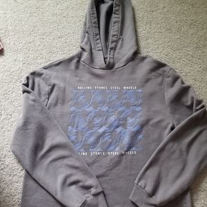 Rolling Stones cropped hooded sweatshirt